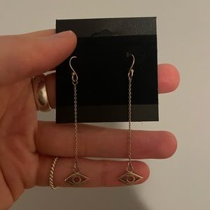 925 Sterling Hanging Evil Eye Dangles